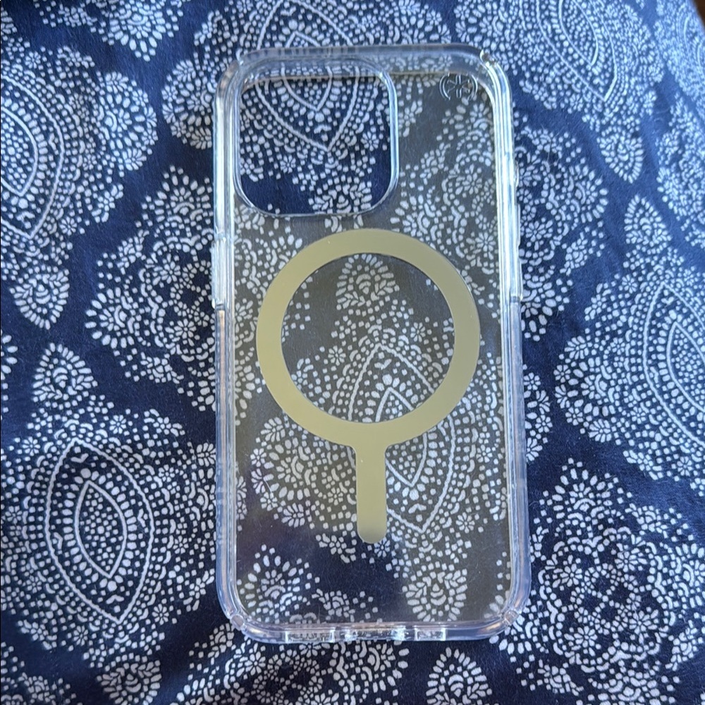 Clear Phone Case with Gold Accents